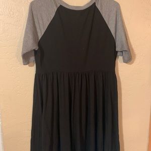 Black & gray Torrid skater dress